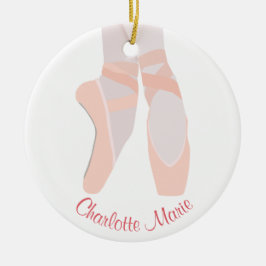 Ornamento De Cerâmica Calçados Ballerina Toe Personalizados
