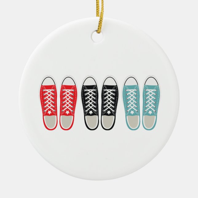 Ornamento De Cerâmica Calçados Grunge (Frente)