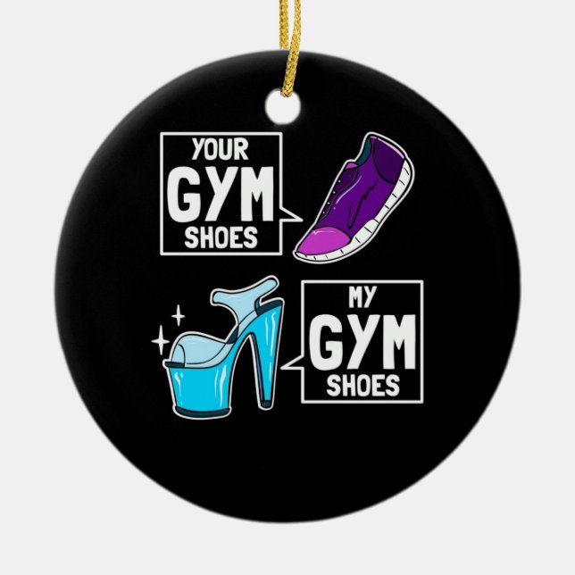 Ornamento De Cerâmica Calçados Gym balé Dancer (Frente)