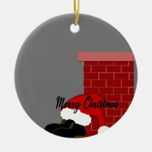 Ornamento De Cerâmica calçados papais noeis chimney