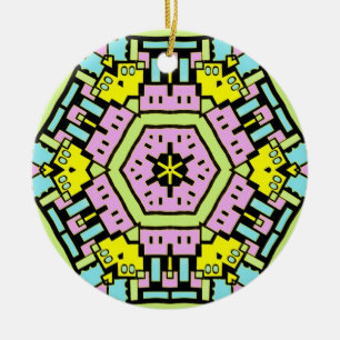 Ornamento De Cerâmica Caleidoscópio 01 dos desenhos animados