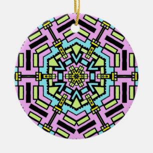 Ornamento De Cerâmica Caleidoscópio 07 dos desenhos animados
