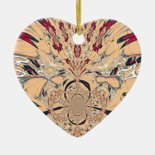 Ornamento De Cerâmica Caleidoscópio Africano Vibrante: Uma Delícia de Pe (Frente)