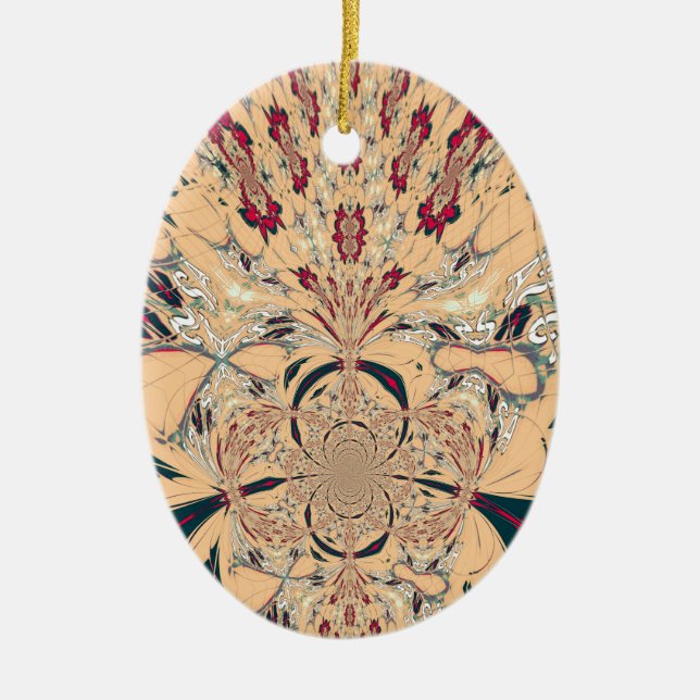 Ornamento De Cerâmica Caleidoscópio Africano Vibrante: Uma Delícia de Pe (Frente)