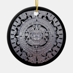 Ornamento De Cerâmica Calendário maia asteca moderno
