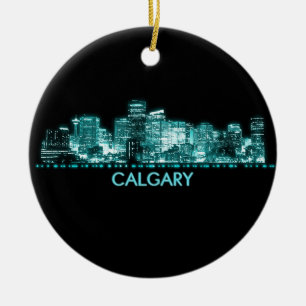 Ornamento De Cerâmica Calgary Skyline