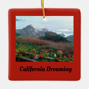 Ornamento De Cerâmica California Dreaming Rocky Point Coaster Red