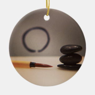 Ornamento De Cerâmica Caligrafia chinesa com pedras do monte de pedras