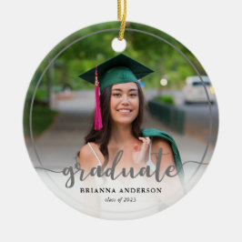Ornamento De Cerâmica Caligrafia Cinza de Foto de Graduado