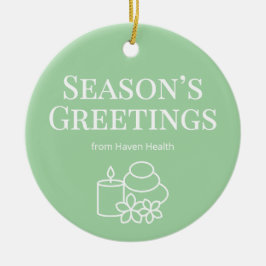 Ornamento De Cerâmica Calm Green Wellness Office Ornament