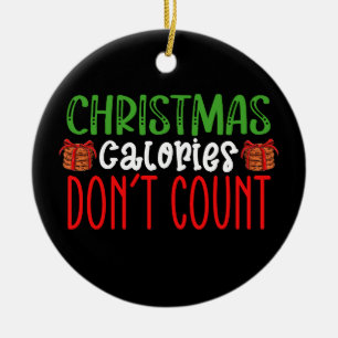 Ornamento De Cerâmica Calorias de Natal Não Contem Família de Biscoitos