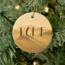 Ornamento De Cerâmica Camadas de ouro do nevoeiro da manhã asas do sol a