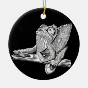 Ornamento De Cerâmica Camaleão de Female Jackson