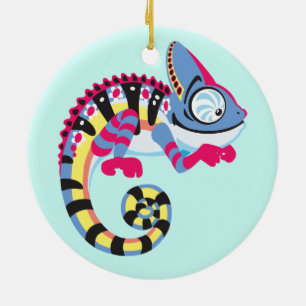 Ornamento De Cerâmica camaleão dos desenhos animados