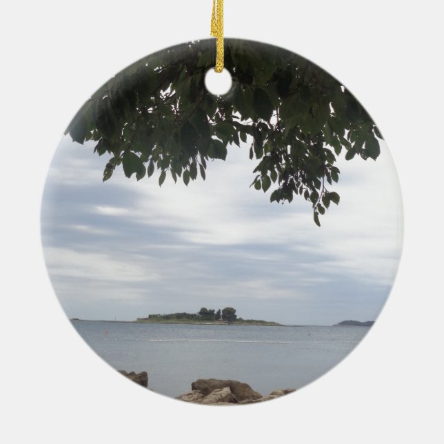 Ornamento De Cerâmica Câmara de Retângulo de Foto modelo (Traseira)