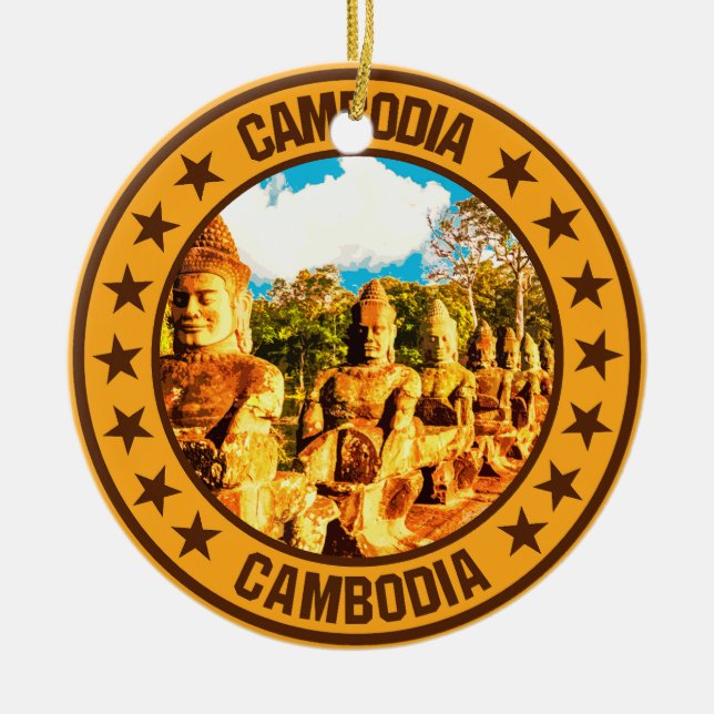 Ornamento De Cerâmica Camboja (Frente)