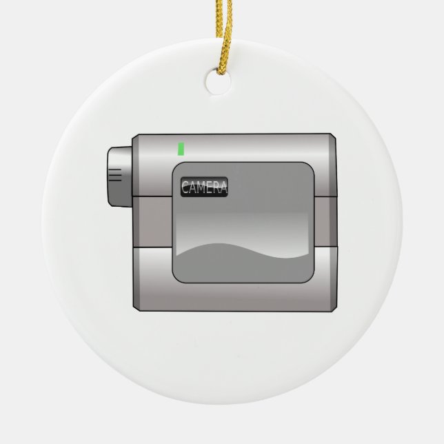 Ornamento De Cerâmica Camcorder (Frente)