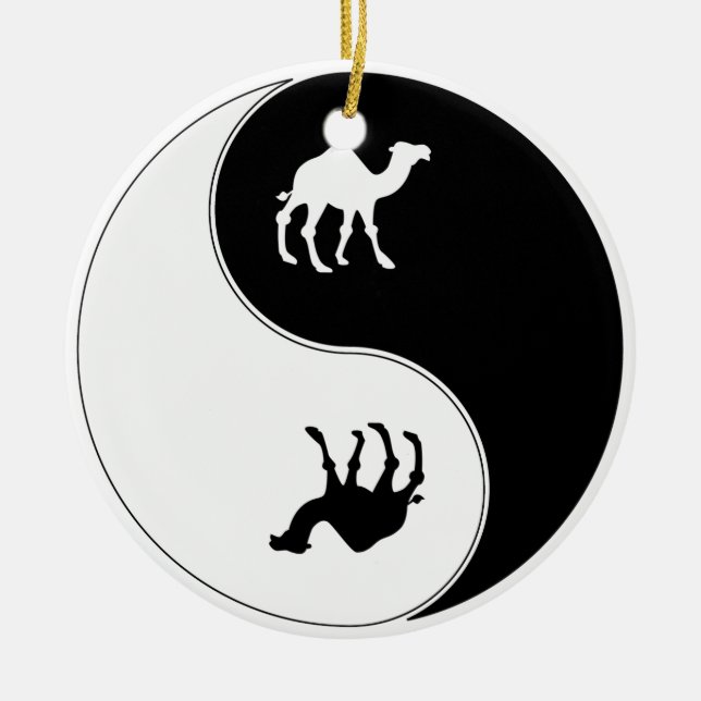 Ornamento De Cerâmica Camelo de Ying Yang (Frente)