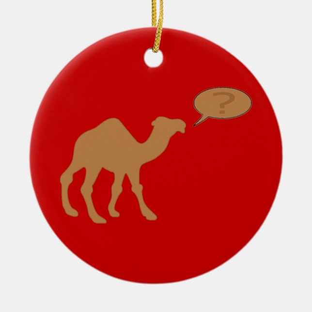Ornamento De Cerâmica Camelo Hump Day (Frente)