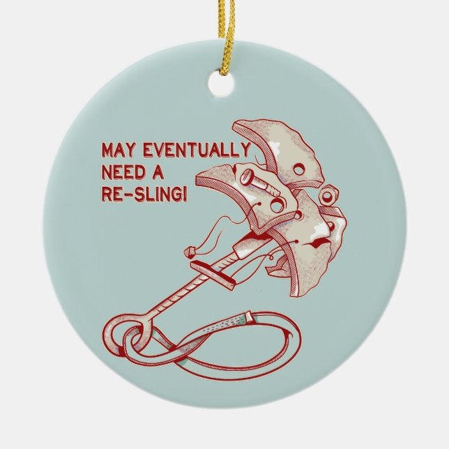 Ornamento De Cerâmica Câmera de escalada de Rock Antigo engraçada (Frente)