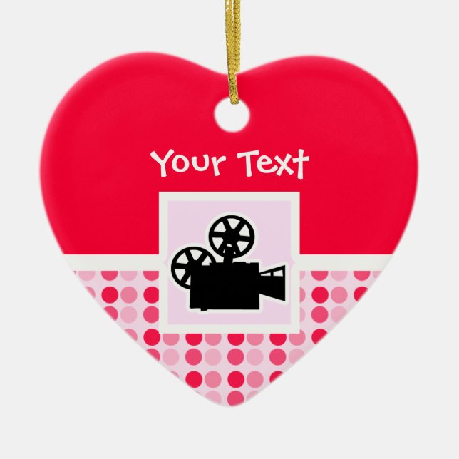 Ornamento De Cerâmica Câmera de filme bonito (Frente)