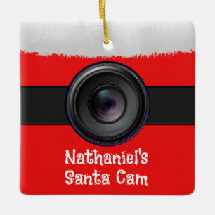 Ornamento De Cerâmica Câmera de Papais noeis de Novidade Personalizados