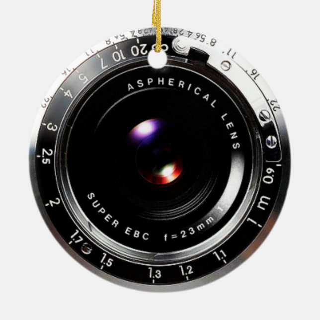 Ornamento De Cerâmica Câmera do filme da velha escola (Traseira)