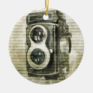 Ornamento De Cerâmica Câmera do vintage da fotografia do fotógrafo do