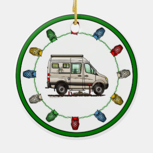 Ornamento De Cerâmica Câmera feliz Sprinter Camper Van RV
