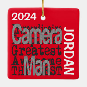 Ornamento De Cerâmica Câmera Homem Extraordinário PERSONALIZADO