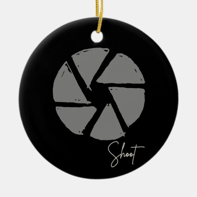 Ornamento De Cerâmica Câmera retrorreflectora de abertura de abertura po (Frente)