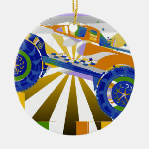 Ornamento De Cerâmica Caminhão monstro psicodélico incrível