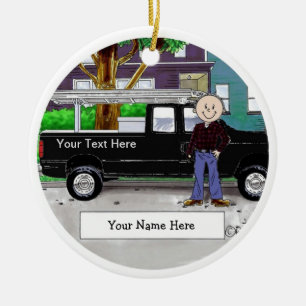 Ornamento De Cerâmica Caminhão Preto para Recolha Personalizado - Homem