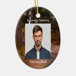 Ornamento De Cerâmica Caminho da Floresta de Oração Fotográfica Memorial