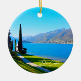 Ornamento De Cerâmica Caminho de Bellagio no Lago de Como Itália