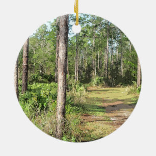 Ornamento De Cerâmica Caminho Na Floresta 2656