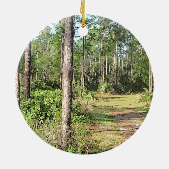 Ornamento De Cerâmica Caminho Na Floresta 2656 (Traseira)