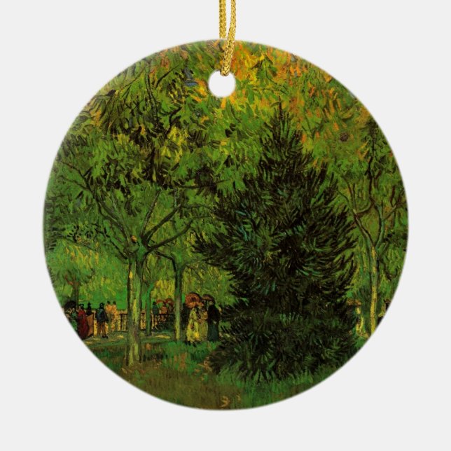 Ornamento De Cerâmica Caminho no Jardim Público, Arles por Vincent van G (Frente)