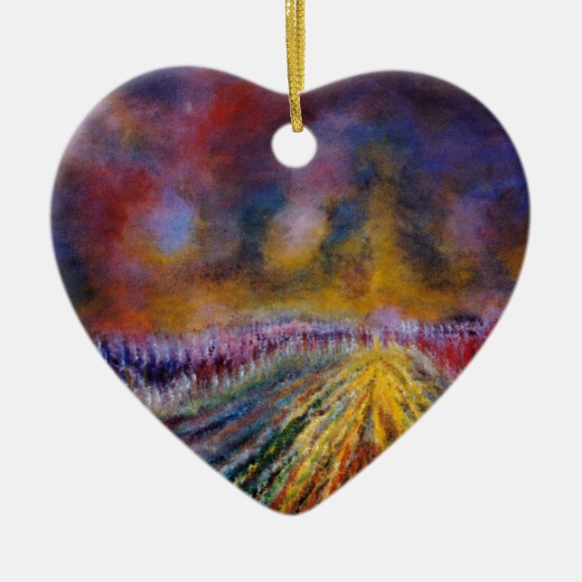 Ornamento De Cerâmica Caminho Roxo (Frente)