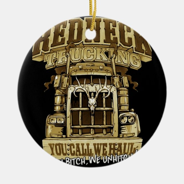 Ornamento De Cerâmica Caminhoneiro (Frente)