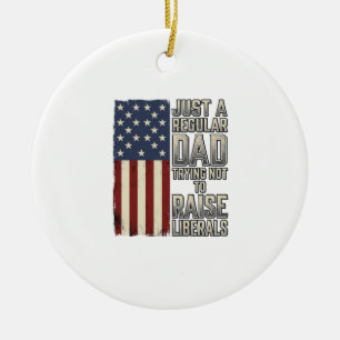 Ornamento De Cerâmica Camisa de Citação de Bandeira Vintage do Papai Pat