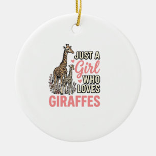 Ornamento De Cerâmica Camisa de Desenho de Girafa Vintage para Meninas A