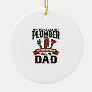 Ornamento De Cerâmica Camisa de desenho de gravação vintage Pai Bombeiro