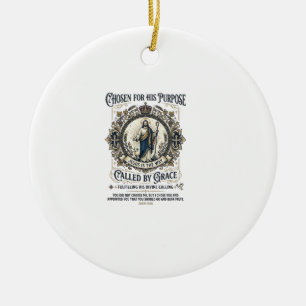 Ornamento De Cerâmica Camisa de Eletricista Jesus Design Baseado na Fé_1