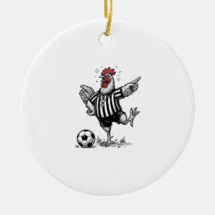 Ornamento De Cerâmica Camisa de Galinha Engraçada de Futebol Gravura Vin