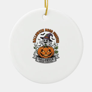 Ornamento De Cerâmica Camisa de Gravura Vintage Abóbora de Halloween Fan