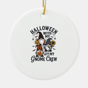 Ornamento De Cerâmica Camisa de Gravura Vintage Equipe Gnome de Hallowee
