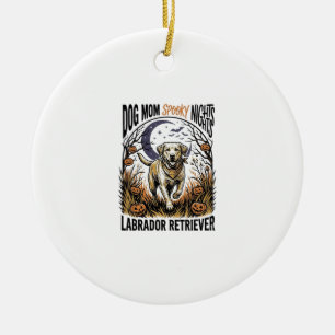 Ornamento De Cerâmica Camisa de Halloween Labrador Vintage Gráfica de Mã