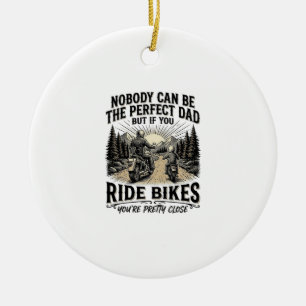 Ornamento De Cerâmica Camisa de motociclista vintage de bicicleta do pai