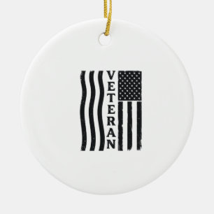 Ornamento De Cerâmica Camisa de Vetor Vintage da Bandeira Americana_